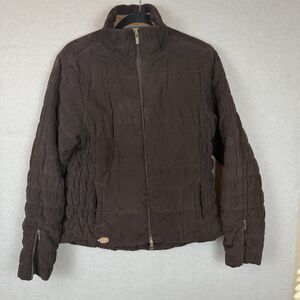 ExOfficio Jacket Women's L Chocolate Brown Quilted Jacket Outdoors